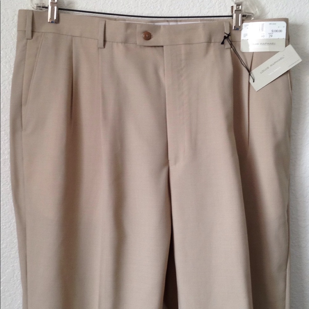 FINAL MARKDOWN Men's NWT Louis Raphael Wool Slacks (40x29) - Picture 7 of 8